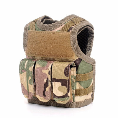 

Tactical Beer Vest Adjustable Wine Bottle Cover Molle Miniature Beverage Can Holder Sleeve Bar Decoration