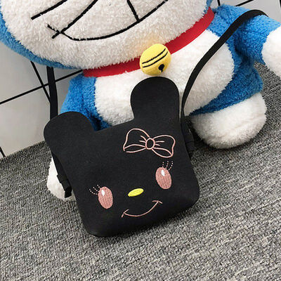 

Mini Shoulder Bags Cartoon Women 2019 Cute Cat Shape Flap Hasp Cross-body Handbag Fashion Girls Kids PU Shoulder Messenger Bag