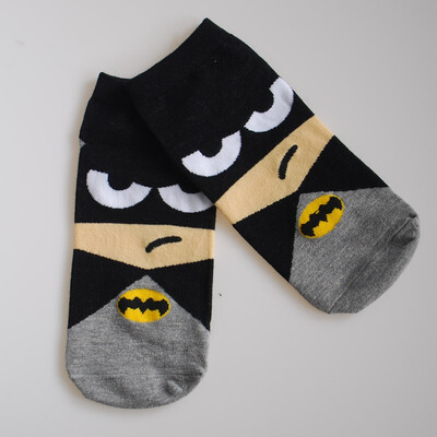 

Heros No Show Socks Superman Batman Captain America Arrowman Bruce Lee Character Invisible Cotton Happy Socks