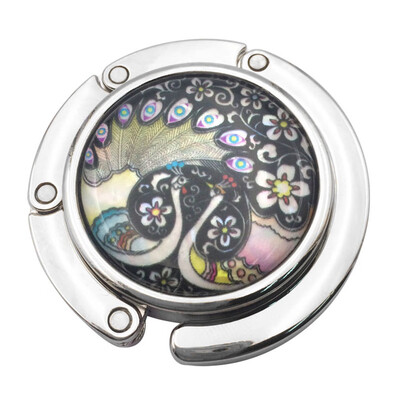 

Womens Round Metal Folding Table Handbag Tote Bag Purse Hook Hanger Holder Gift