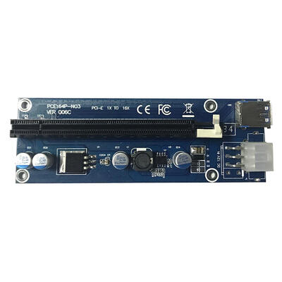 

006C PCI-E 1x to 16x Extender Riser Card USB 30 6Pin SATA for BTC Mining