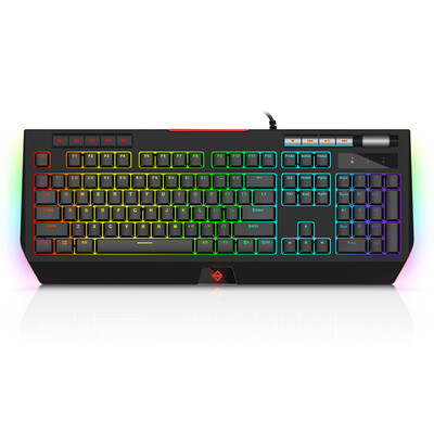 

Ajazz AK525 Mechanical Keyboard RGB Light USB Wired Gaming Backlit Keyboard with Phone Holder Multimedia Roller Programmable 114 K