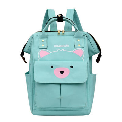 

Bear Print Mommy Travel Backpacks Big Nylon Maternity Nappy Top-handle Bags
