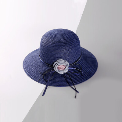 

Summer parent-child cool hat Korean version of flowers floating sun hat sun hat big eaves sun hat straw hat womans hat