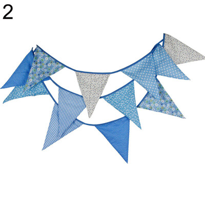 

Flower Stripe Garland Hanging Bunting Banner Pennant Flag Wedding Party Decor