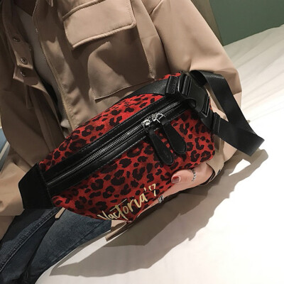 

Tailored Women Fashion Zipper Bags Leopard Leather Shoulder Bags Crossbody Bag Chest Bag