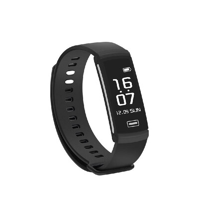 

Fitness Tracker Smart Bracelet Wristband Watch 096" OLED Touch Screen BT 40 IP67 Waterproof Support Pedometer Sleep Heart Rate B