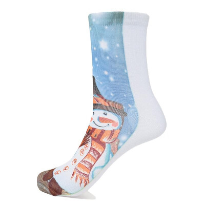 

Fashion Women Christmas Socks Santa Claus Snowman Gift Casual Festive Printed Cotton Socks Hosiery