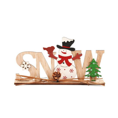 

Gobestart Christmas Decorations Wooden Letters Ornaments Desktop Old Man Decoration