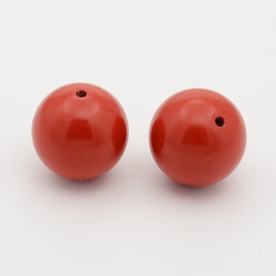 

Cinnabar Round Beads Red 18mm Hole 2mm
