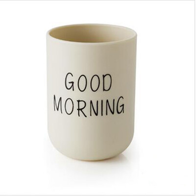 

Siaonvr Bathroom Toothbrush Circular Cup Simple Plain Cup Couple Tooth Cup Good Morning