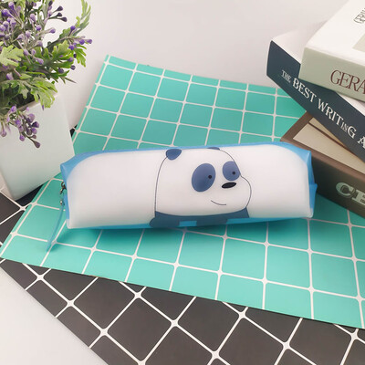 

Lovely Cartoon Bear Panda Pencil Case Silicone Naked Bear Stationery Pouches