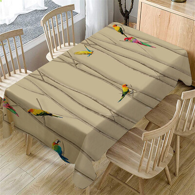 

Gobestart Primeval 3D Flower Table Cloth Rectangular Tea Table Cover Dining Home Decor