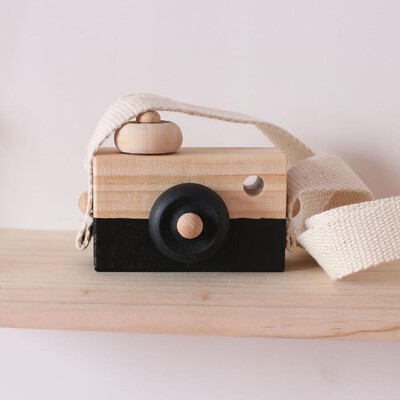 

Tailored Wooden Toy Camera Kids Creative Neck Hanging Rope Toy Photography Prop Gift