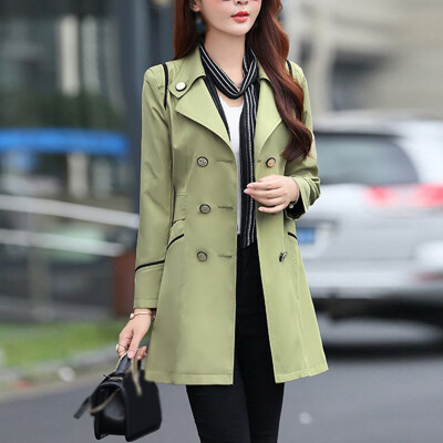 

Ladies Solid Button Down Long Sleeve Coat Tops Lapel Collar Formal Warm Cardigan