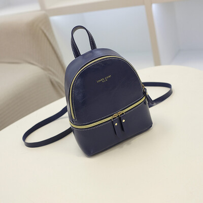 

2019 New Style Fashion Hot Women PU Leather Zipper Backpacks Mini Travel School Sweet Gift Zipper Letter
