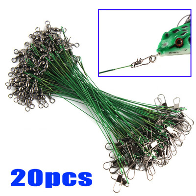 

20Pcs 10CM Line Trace Leader Fishing Bait Hook Wire Anti-bite Line Connector