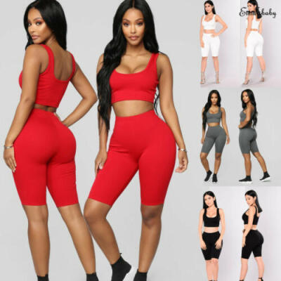 

Womens Yoga Bra Fitness Leggings Gym Workout Sports Crop Top Bra Pants Wear Set