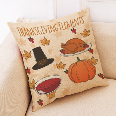 

Tailored Thanksgiving Gifts Pillowcase Happy Fall Pillow Cover Home Decoration 18x18Inch