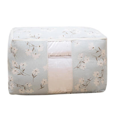 

Cotton Linen Portable Quilt Storage Bag Clothing Bedding Blanket Organizer