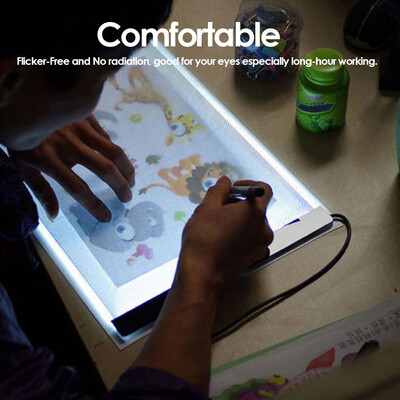 

K1 LED Light Drawing Table USB Pad A4 Copy Board Copying Sketch Tracing Display Black