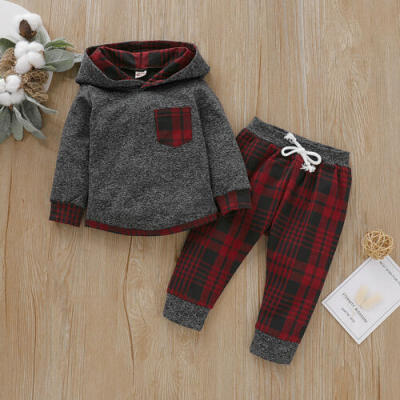 

2Pcs Baby Girls Boys Outfits Hoodies SweaterLong Pants Set Clothes Tracksuit