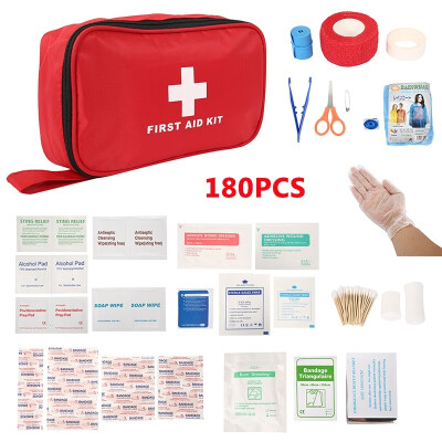 

180PCS Outdoor First Aid Kit Emergency Survival Kit Gear Medical Bag for Home Car Office Boat Camping Traveling Climbing