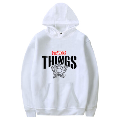 

2019 New Fashion Men Women Unisex Casual Hoodie Long Sleeves Stranger Things 3 Letter Print Hooded Sweatshirt Pullover Tops