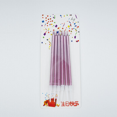 

JINLILAI gold-plated candle long 6 packs birthday candle party props birthday supplies 6802