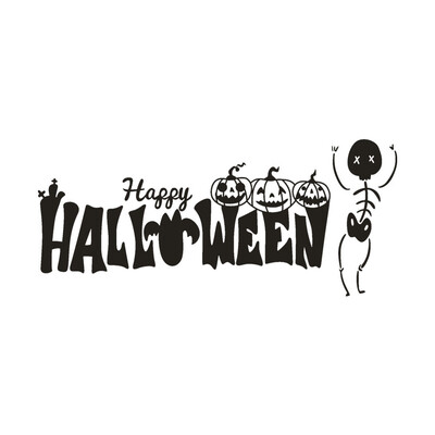 

〖Follure〗Happy Halloween Bone Wall Sticker Window Home Decoration Decal Decor