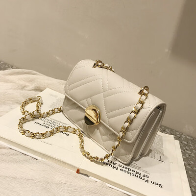 

Texture embroidery thread bag chic chain bag women 2019 new Korean version of Joker texture shoulder slung small square bag