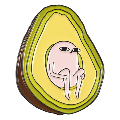 

Creative Cartoon Avocado Coffee Cup Heart Enamel Brooch Pins Metal Badges For Clothes Backpack Decoration Jewelry Gifts