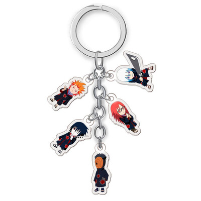 

CAR-TOBBY Anime Naruto Sakura Kakashi Itachi Metal Keychain Bag Car Key Ring