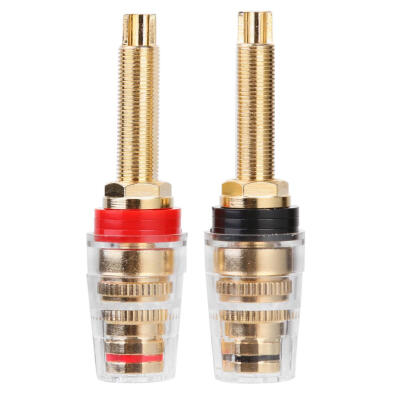 

2pcs Speaker Terminal Binding Post Connectors Gold-plated Banana Adapters