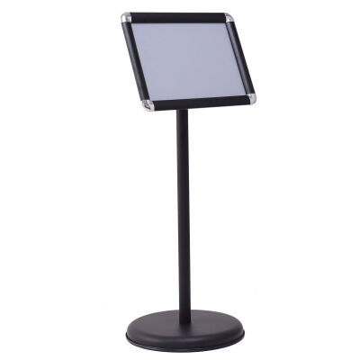 

95" x 13" Graphic Adjustable Aluminum Pedestal Poster Stand-Black