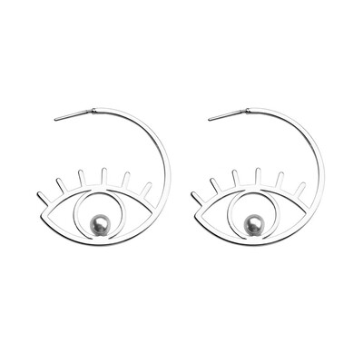 

Creative Fashion Eye Shape Alloy Faux Pearl Women Ear Stud Earrings Jewelry Gift