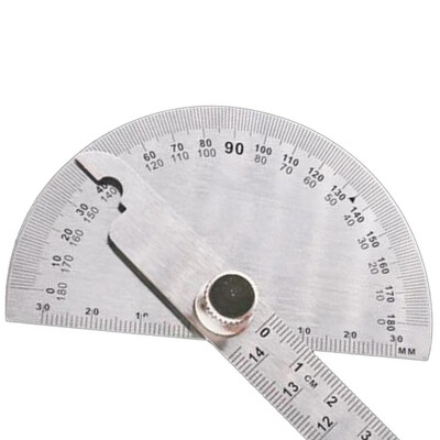

1pcs Adjustable Multifunction Protractor Stainless Steel Round Head Angle Ruler