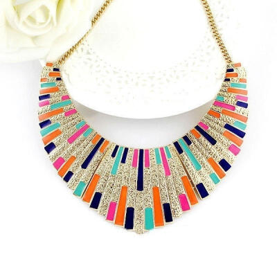 

New Fashion Pendant Chain Crystal Choker Chunky Statement Bib Necklace Jewelry