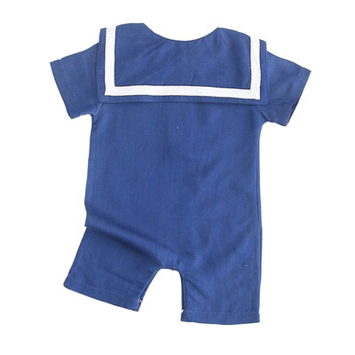 

Infant Baby Solid Print Short Sleeve Rompers Kids Girls Boys Denim Jumpsuit Newborn Clothes Fashion Simple Style Clothes
