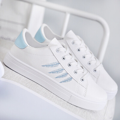 

Mhysa 2019 New Autumn tenis feminino lace-up white shoes woman PU Leather solid Fashion female shoes casual women shoes sneakers