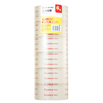 

Coix 6-Pack 48mm100y 914mroll Ultra-transparent sealing tape transparent JT4810-6