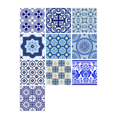 

10 PcsSet Self Adhesive Tile Stickers Art Decals Removable Wall Sticker Kitchen Backsplash Bathroom Home Tidy Protection