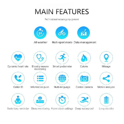 

Colorful Screen Smart Sport Band Blood Pressure Heart Rate Blood Oxygen Monitor IP68 Bracelet Waterproof Fitness Watch