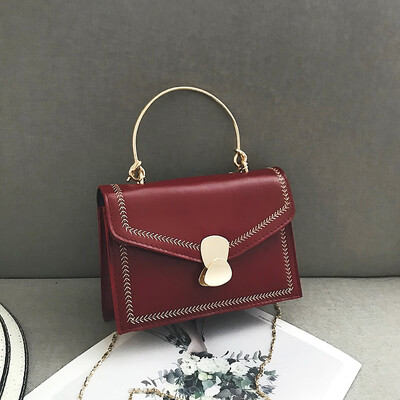 

2019 new high-quality texture elegant womens bag tide wild Messenger mobile fashion chain shoulder small square bag