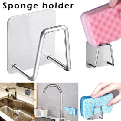 

Gobestart Stainless Steel Kitchen Sponge Holder Brush Soap Dishwashing Liquid Drainer