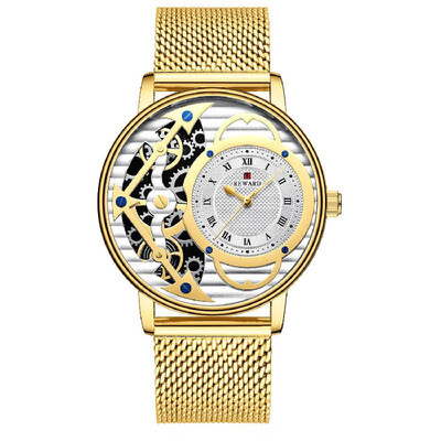 

Fashion Skeleton Mechanical Watch for Men Leisure Business Men Watch Stainless Steel Band Waterproof Male Wristwatch