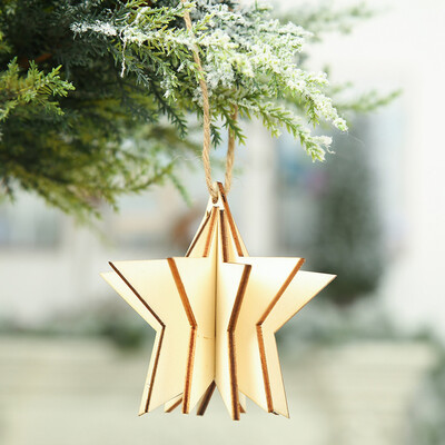 

Tailored Wooden DIY Pendant 3D Christmas Hanger For Christmas Tree Interior Decoration
