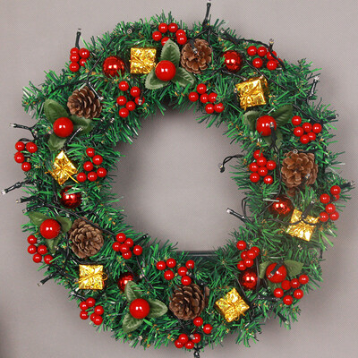 

Christmas Rattan Wreath Handmade Garland Door Hanging Home Hotel Window Decor