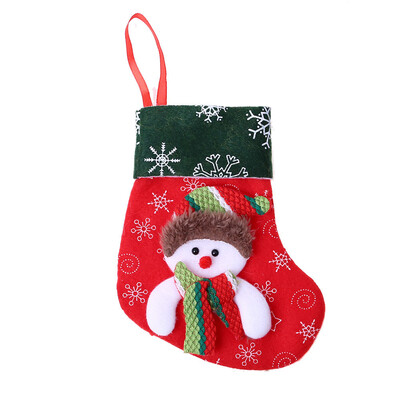 

〖Follure〗Christmas Eve Candy Gifts Bags Burlap Snowflake Socks Xmas Tree Stocking Pendant