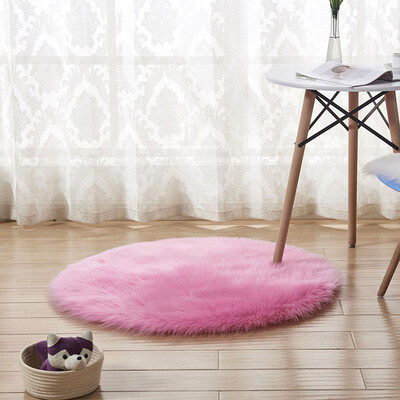 

Toponeto Wool Imitation Sheepskin Rugs Faux Fur Non Slip Bedroom Shaggy Carpet Mats